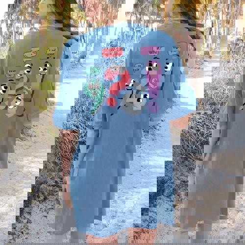 Wait What Stop It I Agree Grammar English Teacher Women&#x27;s Comfort Colors T-Shirt Back Print - teacherstshirts.com