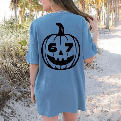 67 Halloween Costume For Students Teachers Brainrot Meme Women's Comfort Colors T-Shirt Back Print - teacherstshirts.com DE