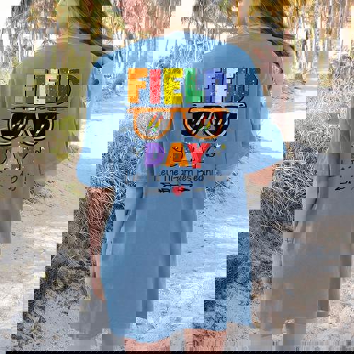 Field Day 2025 Let The Games Begin Kids Boys Girls Teachers Women&#x27;s Comfort Colors T-Shirt Back Print - teacherstshirts.com