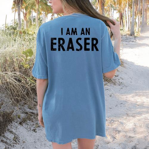 Halloween Teacher Im An Eraser Costume Kids Men Women Women's Comfort Colors T-Shirt Back Print - teacherstshirts.com