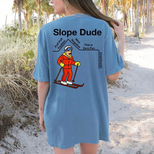 Nerdy Slope Dude Geometry Algebra Math Teacher Women's Comfort Colors T-Shirt Back Print - teacherstshirts.com AU