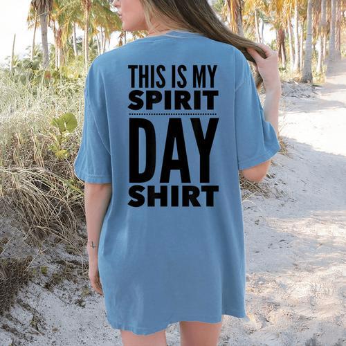 School Teacher Spirit Day Costume For Men Women Women's Comfort Colors T-Shirt Back Print - teacherstshirts.com UK