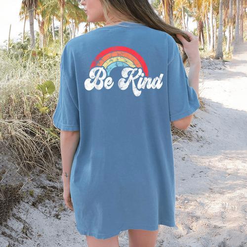 Unity Day Orange Teacher Kindness Antibulliyng Be Kind Women's Comfort Colors T-Shirt Back Print - teacherstshirts.com DE