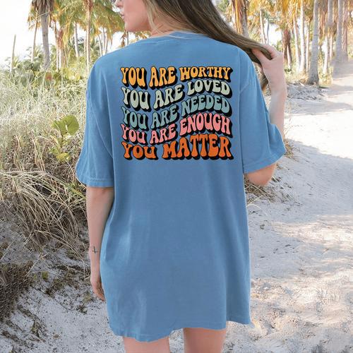 Unity Day Tee Orange Women Teacher You Matter Orange Be Kind Women's Comfort Colors T-Shirt Back Print - teacherstshirts.com AU