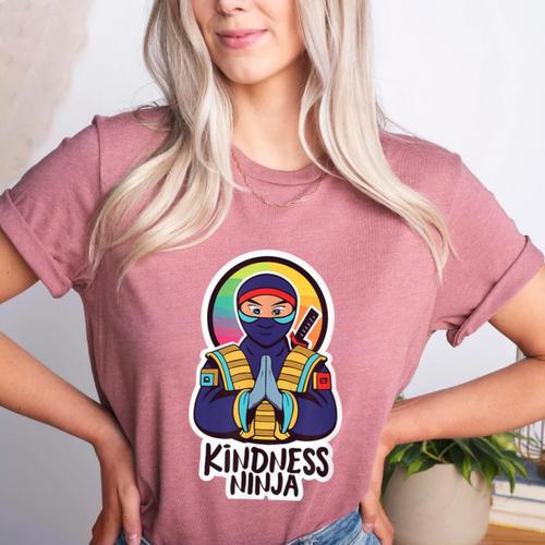 Anti Bullying Kindness Ninja School Teacher Student Women's Heather T-Shirt - teacherstshirts.com DE