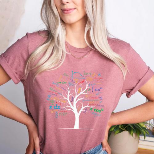 AP Calculus Algebra Tree Math Teacher Nerd Geek Women's Heather T-Shirt - teacherstshirts.com UK