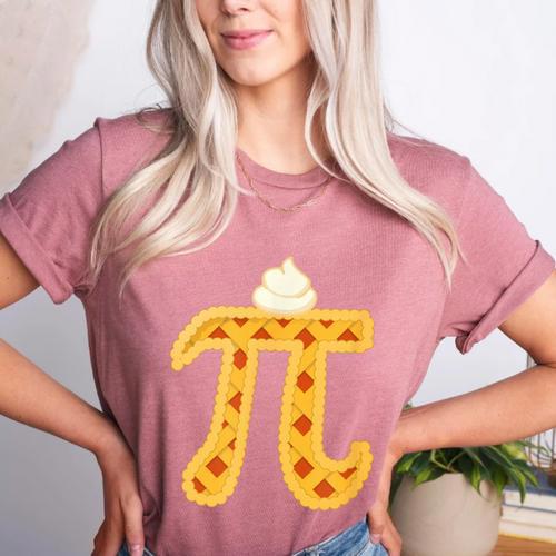 Apple Pi Pie Pun Math Teacher Pi Day 2020 Women's Heather T-Shirt - teacherstshirts.com UK
