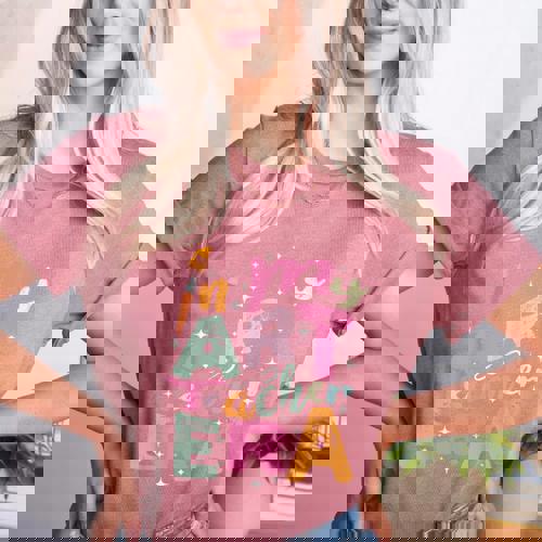 In My Art Teacher Era Teaching Future Artist Back To School Women&#x27;s Heather T-Shirt - teacherstshirts.com