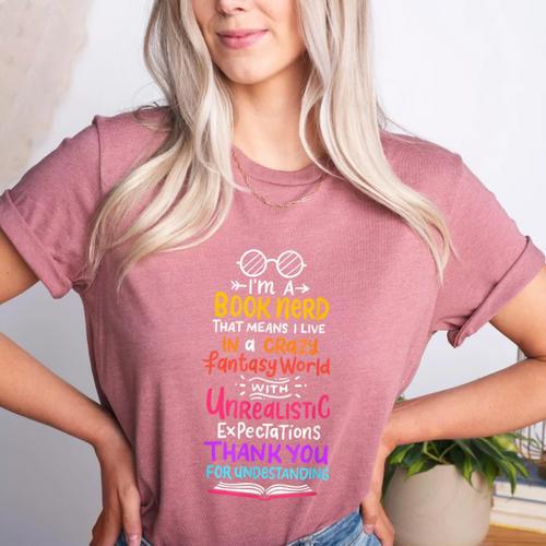 Books Reading English Teacher Student For Men Women Kids Women's Heather T-Shirt - teacherstshirts.com AU