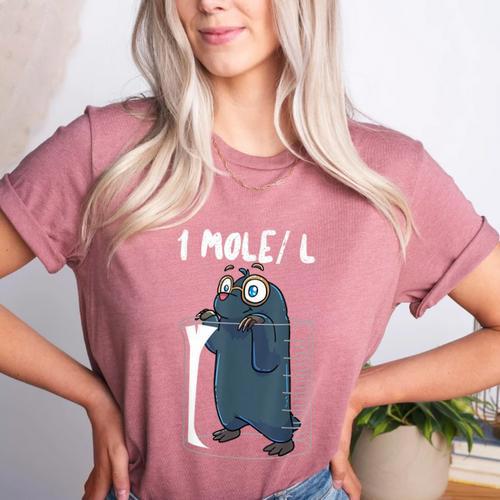 Chemistry Chemist Student Science Teacher Mole Women's Heather T-Shirt - teacherstshirts.com