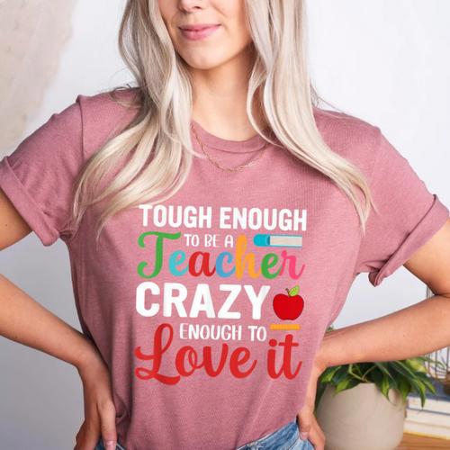 Crazy Teacher Men Women School Teachers Women's Heather T-Shirt - teacherstshirts.com