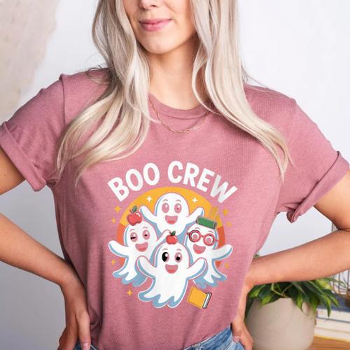 Cute Group Matching Teachers Halloween Women's Heather T-Shirt - teacherstshirts.com