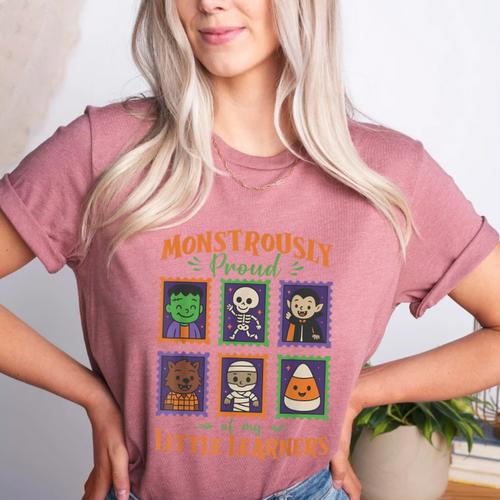 Cute Halloween Teacher Women's Heather T-Shirt - teacherstshirts.com