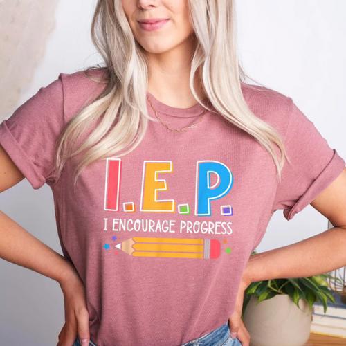 I E P I Encourage Progress Special Education Teacher Women's Heather T-Shirt - teacherstshirts.com AU