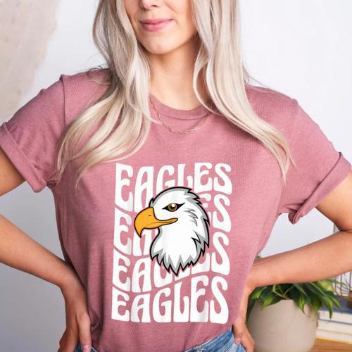 Eagles School Sports Fan Team Spirit Teacher Parent Student Women's Heather T-Shirt - teacherstshirts.com AU
