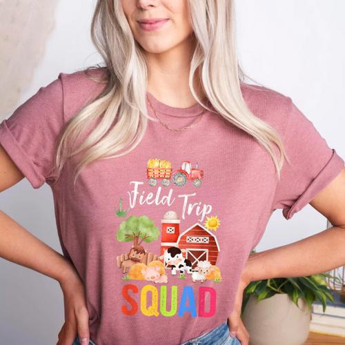 Farm Trip Field Trip Squad Farm Visit Teachers Students Women's Heather T-Shirt - teacherstshirts.com AU