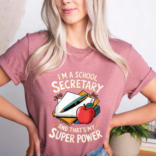 Front Office Teacher Admin Mother I'm A School Secretary Women's Heather T-Shirt - teacherstshirts.com