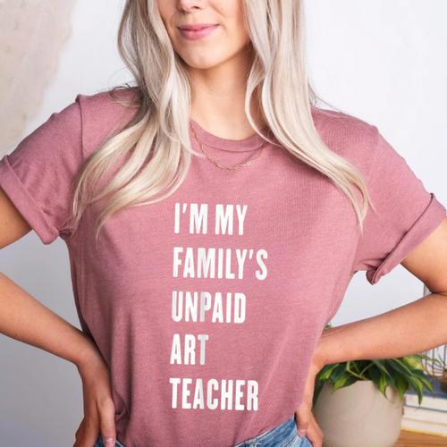 Funny Art Teacher Women's Heather T-Shirt - teacherstshirts.com