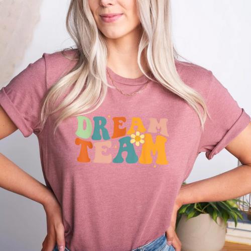 Last Day Of School Back To School Dream-Team Teacher Kids Women's Heather T-Shirt - teacherstshirts.com CA