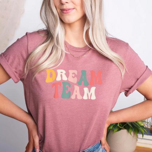 Last Day Of School Back To School Dream Team Teacher Kids Women's Heather T-Shirt - teacherstshirts.com