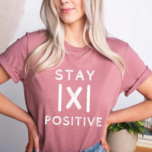 Math Teacher Appreciation Stay Positive Absolute Value Women's Heather T-Shirt - teacherstshirts.com AU