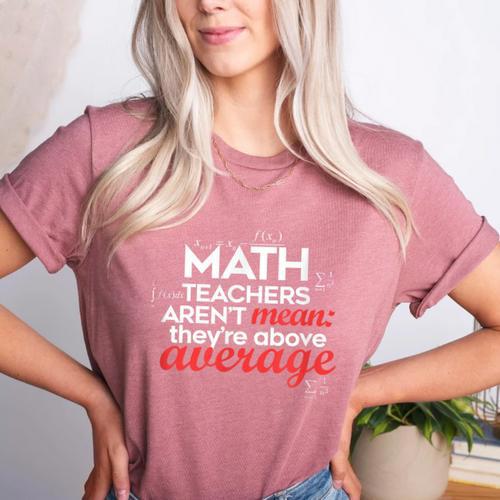 Math Teachers Aren't Mean Women's Heather T-Shirt - teacherstshirts.com