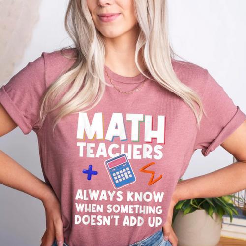 Mathematics Teachers Math Teacher For Men Women Women's Heather T-Shirt - teacherstshirts.com