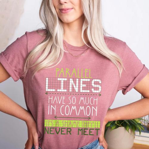 Nerdy Math Lovers Geometry Pun Mathematics Teachers Women's Heather T-Shirt - teacherstshirts.com AU