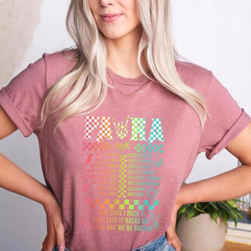 Para Tour Paraprofessional Squad Rock Teacher Back To School Women's Heather T-Shirt - teacherstshirts.com AU