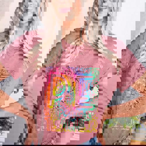 PE Teacher Phys Ed Tie Dye Physical Education Appreciation Women&#x27;s Heather T-Shirt - teacherstshirts.com