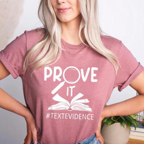 Prove It Text Evidences Reading Teacher First Day Of School Women's Heather T-Shirt - teacherstshirts.com UK