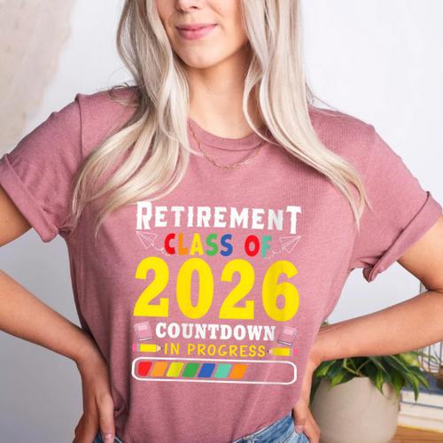 Retirement Primary Elementary Teacher 2026 Retiring Progress Women's Heather T-Shirt - teacherstshirts.com AU