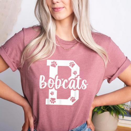 School Spirit Mascot Bobcats Back To School Teacher Student Women's Heather T-Shirt - teacherstshirts.com AU