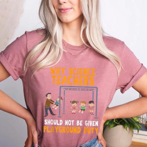 Science Physicist Chemist Teacher Vintage Women's Heather T-Shirt - teacherstshirts.com CA