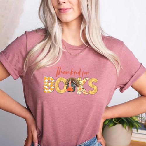 Science Of Reading ELA Teachers Thankful For Books Women's Heather T-Shirt - teacherstshirts.com AU