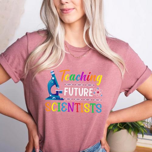 Science Teacher Teaching Future Scientists School Instructor Women's Heather T-Shirt - teacherstshirts.com AU