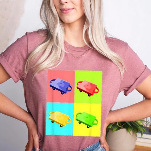 Scooter Physical Education PE Gym Teacher Women's Heather T-Shirt - teacherstshirts.com DE