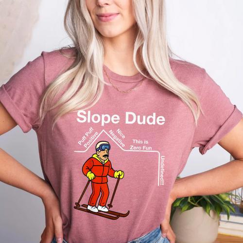 Slope Dude Algebra Geometry Middle School Math Teacher Women's Heather T-Shirt - teacherstshirts.com