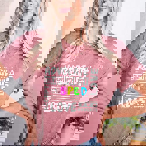 Special Education Advocate Love Support SPED Teacher Women&#x27;s Heather T-Shirt - teacherstshirts.com