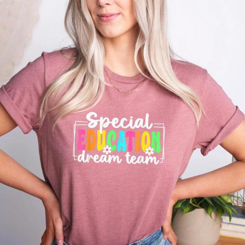 Special Education Dream Team Back To School SPED Teacher Women's Heather T-Shirt - teacherstshirts.com AU