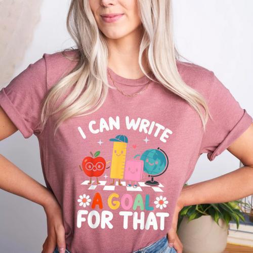 Special Education i Can Write a Goal For That Sped Teacher Women's Heather T-Shirt - teacherstshirts.com CA