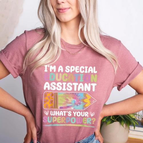 Special Educational Assistant And Sped Teacher Women's Heather T-Shirt - teacherstshirts.com