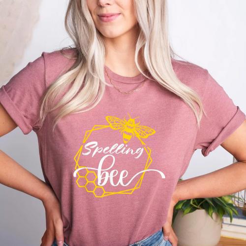 Spelling Bee Halloween Costume For Teachers Women's Heather T-Shirt - teacherstshirts.com