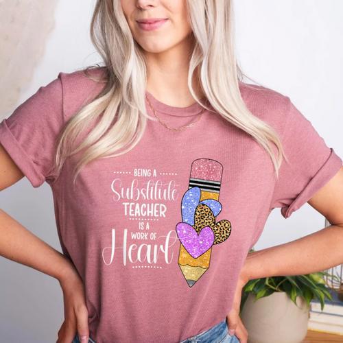 Being A Substitute Teacher Substitute Teaching Women's Heather T-Shirt - teacherstshirts.com CA