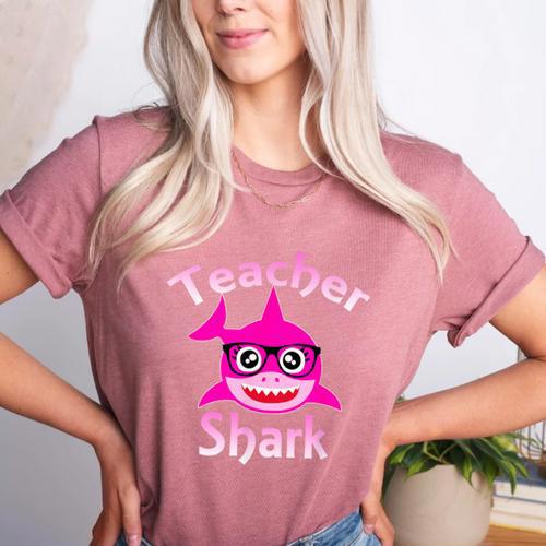 Teacher Shark Female Teacher Women's Heather T-Shirt - teacherstshirts.com CA