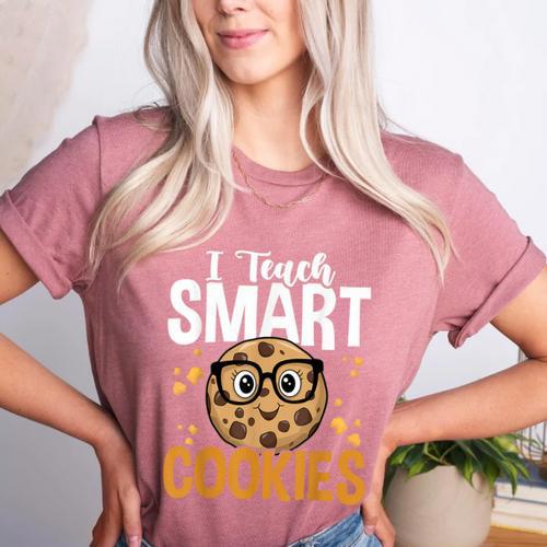 Teacher I Teach Smart Cookies Nerd Women's Heather T-Shirt - teacherstshirts.com UK