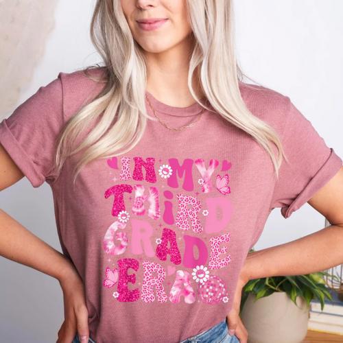 In My Third Grade Era Teachers Women Back To School Girls Women's Heather T-Shirt - teacherstshirts.com AU