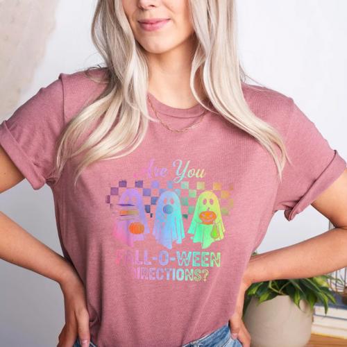 Vintage Are You Fall O Ween Directions Teacher Halloween Women's Heather T-Shirt - teacherstshirts.com
