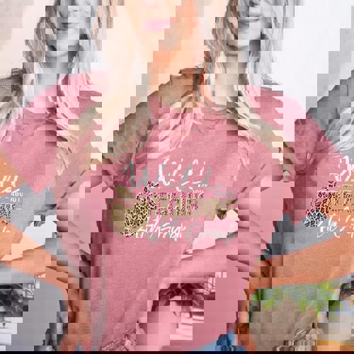 Wild About Teaching School Crew 4th Grade Teacher Squad Women&#x27;s Heather T-Shirt - teacherstshirts.com