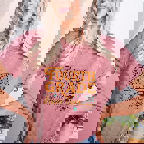 4th Grade Back To School Fourth Grade Dream Team Teacher Women&#x27;s Heather T-Shirt - teacherstshirts.com